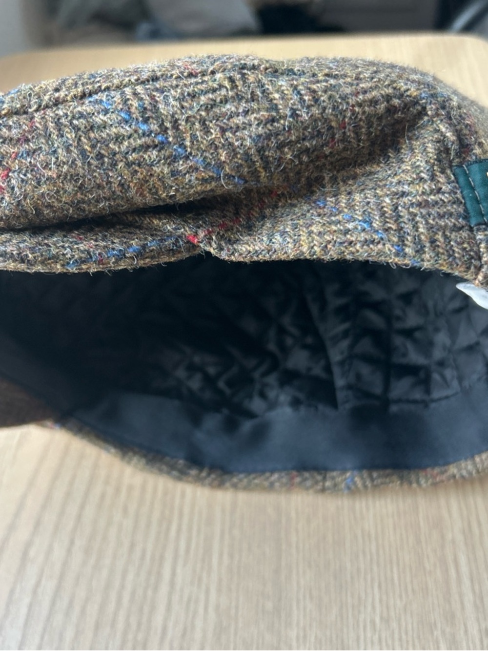 Mucros Tweed Flat Cap with Quilted Liner - Brown Multicolor Irish Hat